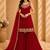 Red colour faux georgette embroidered sharara suit with dupatta