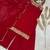 Red colour faux georgette embroidered sharara suit with dupatta
