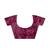 Wine purple printed & embroidered organza silk designer saree