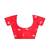 Bright red embroidered organza silk designer saree