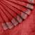 Brick red embroidered organza silk designer saree