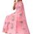 Baby pink tree motif organza silk designer saree