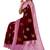 Maroon & lavender woven designer saree