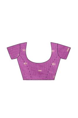 Maroon & lavender woven designer saree 5