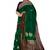 Emerald green zari woven designer saree