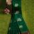Emerald green zari woven designer saree