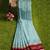 Sky blue zari woven designer saree