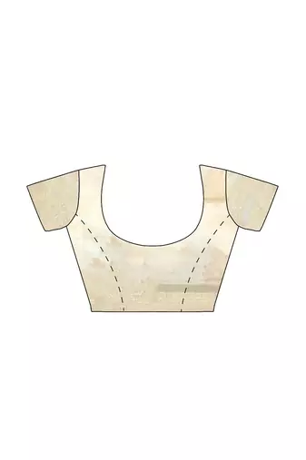 Cream oof white zari woven designer saree
