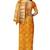 Mustard yellow zari woven designer saree