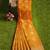 Mustard yellow zari woven designer saree