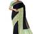 Navy blue & mint green zari woven designer saree