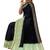 Navy blue & mint green zari woven designer saree