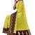 Lime yellow zari woven designer saree