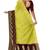 Lime yellow zari woven designer saree
