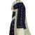 Navy blue & mint green zari designer saree