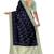 Navy blue & mint green zari designer saree