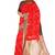 Bright red zari woven designer saree