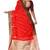 Bright red zari woven designer saree