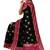 Black & rani pink zari woven designer saree