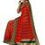 Red & black zari woven designer saree