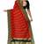 Red & black zari woven designer saree