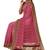 Pink & maroon zari woven designer saree