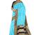 Aqua blue & navy blue zari woven traditional saree