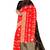 Bright red & black zari woven traditional sare