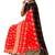Bright red & black zari woven traditional sare