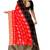 Bright red & black zari woven traditional sare