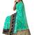 Aqua blue & navy blue woven design saree