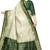 Cream & dark green zari border saree
