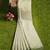 Cream & dark green zari border saree