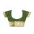 Mustard yellow & olive green zari border saree