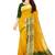 Mustard yellow & dark green traditional saree