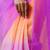 Orange & levender color georgette pre drape saree with un-stitch blouse
