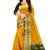 Mustard yellow & dark green traditional saree