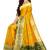 Mustard yellow & dark green traditional saree