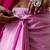 Pink & rani color chinnon silk print ready to wear saree with un-stitch blouse