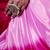 Pink & rani color chinnon silk print ready to wear saree with un-stitch blouse