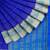 Royal blue & sky blue checked saree