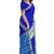 Royal blue & sky blue checked saree