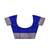 Royal blue & sky blue checked saree
