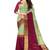 Mint green & wine zari saree