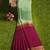 Mint green & wine zari saree
