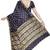 Navy blue floral zari saree