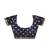 Navy blue floral zari saree