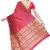 Pink floral zari woven saree