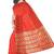 Bright red floral zari saree