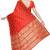 Bright red floral zari saree